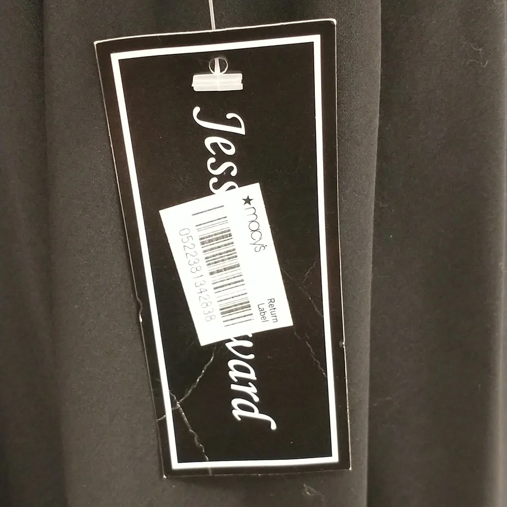 Black Party Dress Vintage Jessica Howard NWT Fit and Flare Sexy Neckline Flirty - Picture 6 of 10